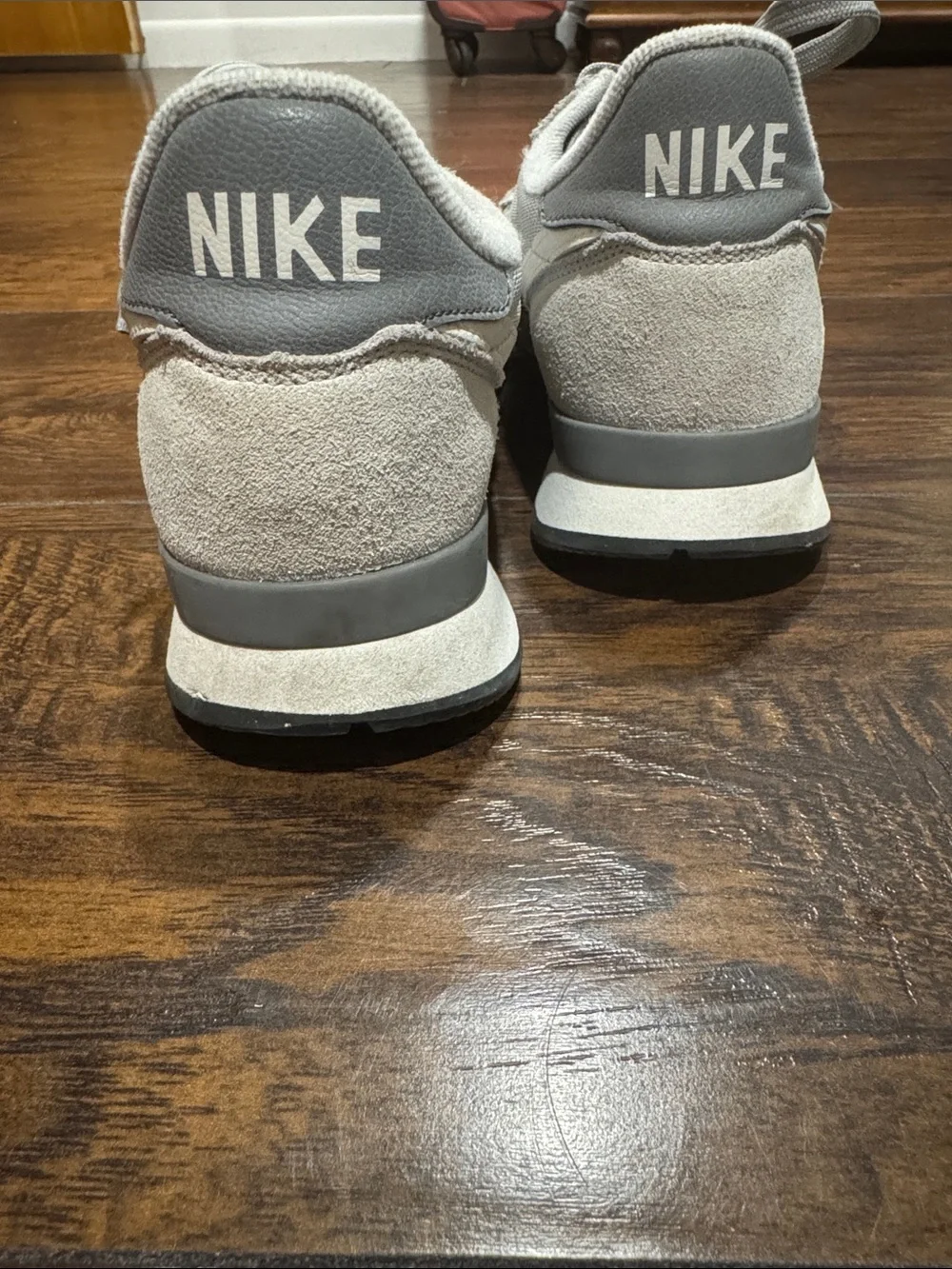 Nike Women’s Light Gray and Cream Retro Runner Sneakers